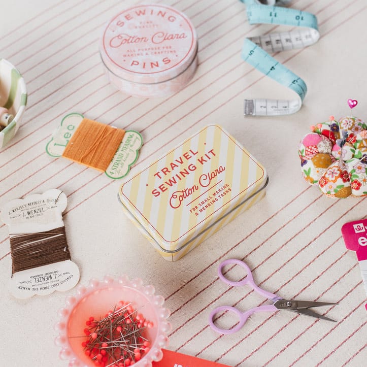 Cotton Clara Travel Sewing Tin Kit