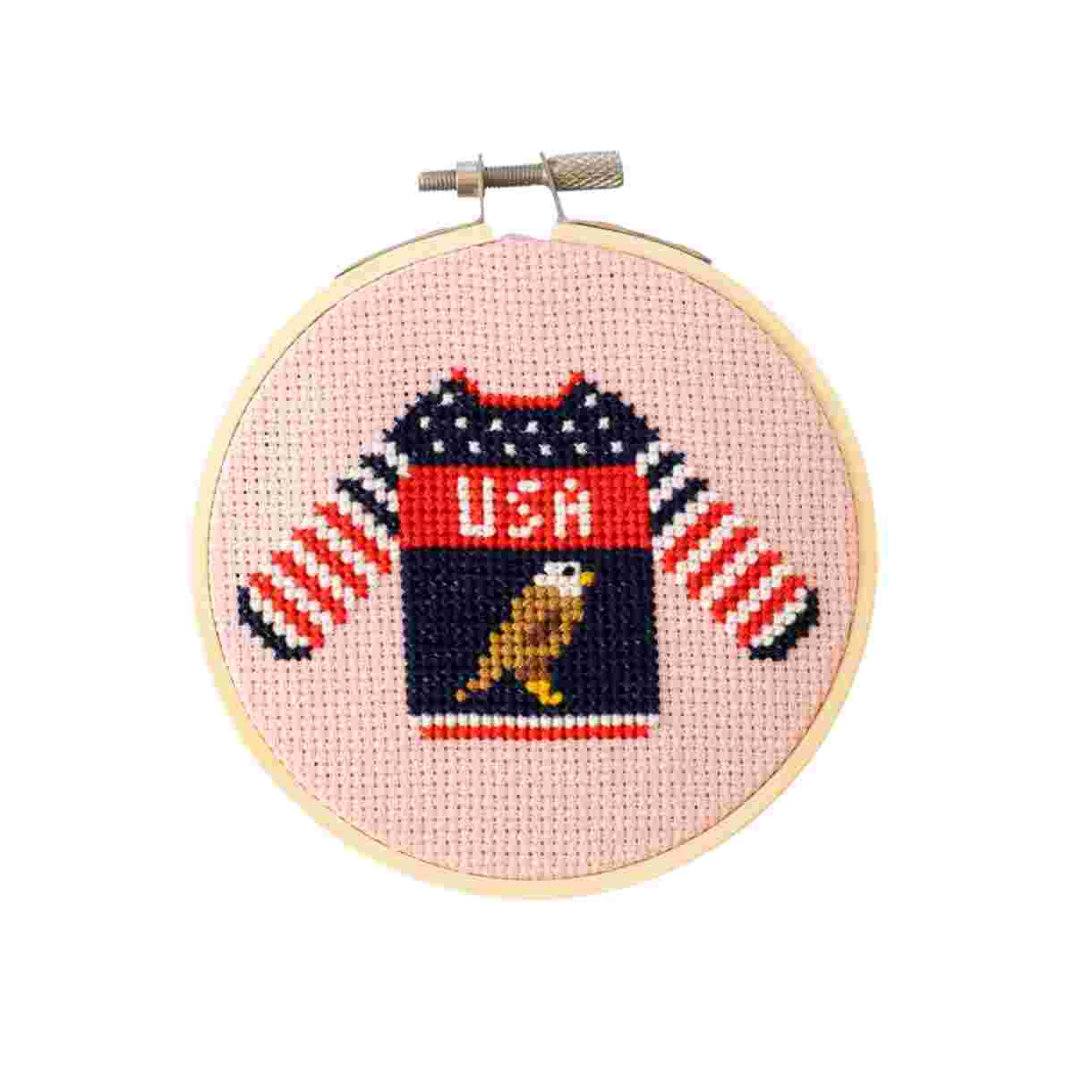 Cotton Clara USA Jumper Cross Stitch Kit