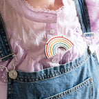 Cotton Clara Wooden Boards Rainbow Necklace Embroidery Board Kit