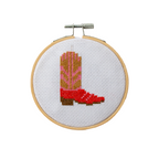 Cowboy Boot Mini Cross Stitch Kit