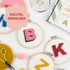 Alphabet Drop Shadow Cross Stitch PDF Pattern – Instant Download