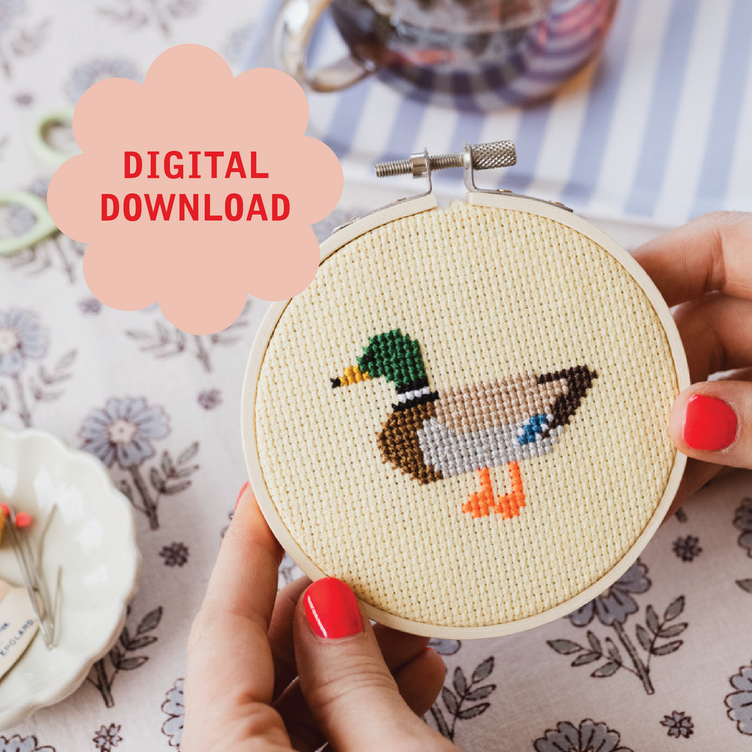 Duck Cross Stitch PDF Pattern – Instant Download