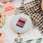 Jam Mini Cross Stitch PDF Pattern – Instant Download