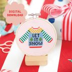 Let It Snow Cross Stitch PDF Pattern – Instant Download
