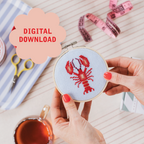 Lobster Cross Stitch PDF Pattern – Instant Download