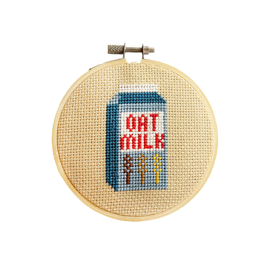 Oat Milk Cross Stitch Kit