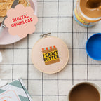 Peanut Butter Mini Cross Stitch PDF Pattern – Instant Download