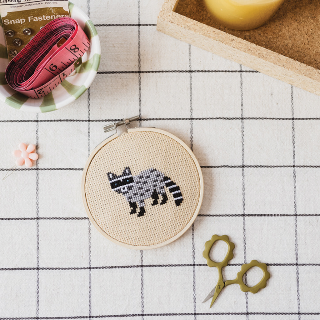 Racoon Cross Stitch Kit