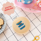 Tea Mini Cross Stitch PDF Pattern – Instant Download