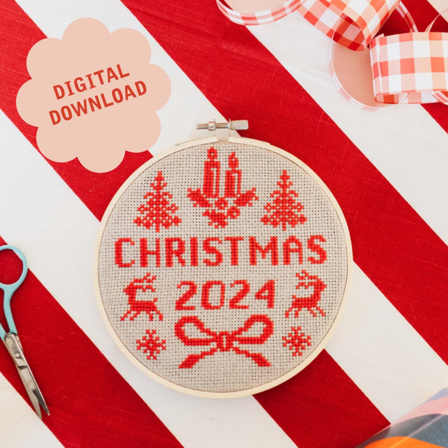 Annual Christmas Cross Stitch Pattern 2024/2025 - PDF Download