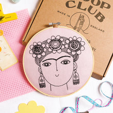 Load image into Gallery viewer, Jane Foster Frida Kahlo Embroidery Hoop Kit