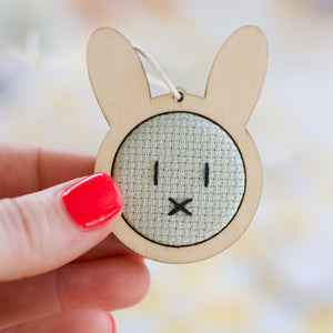 Wooden Rabbit Mini Embroidery Hoop