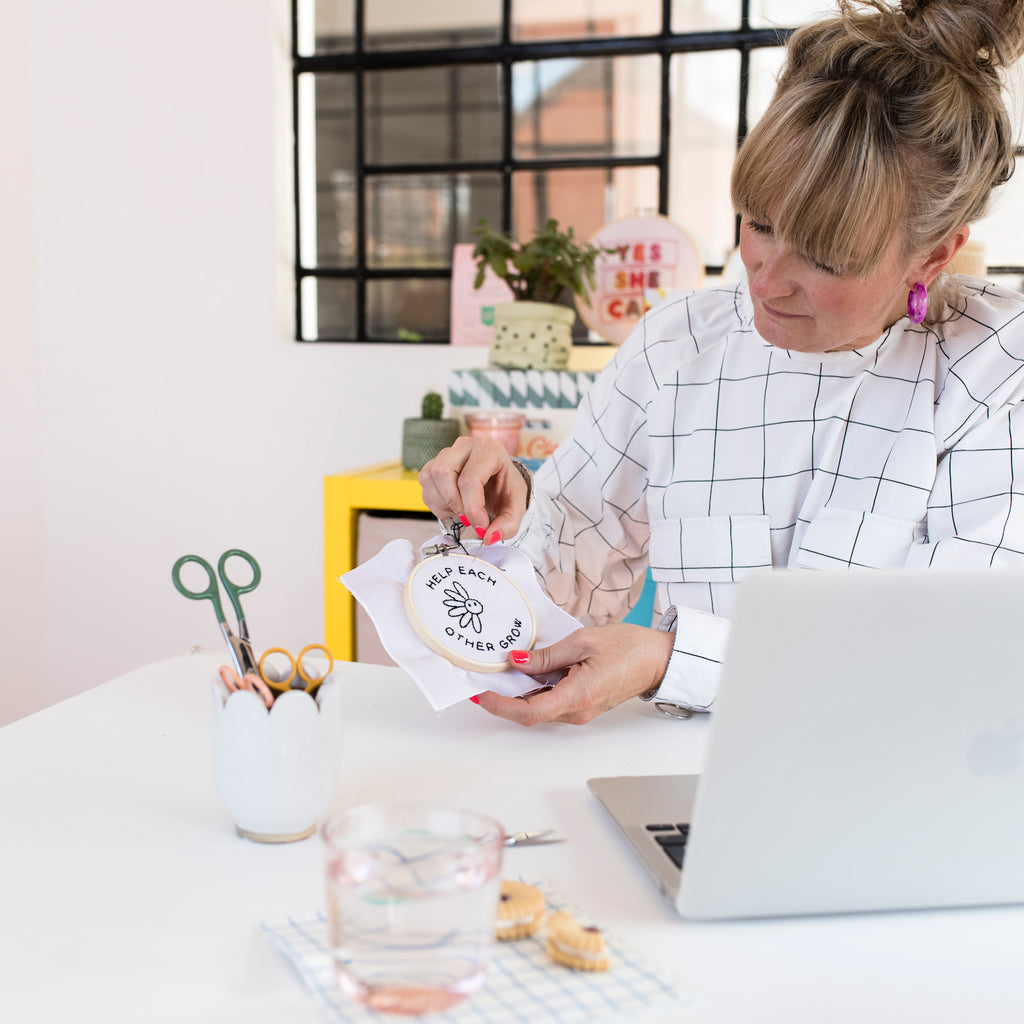 Help Each Other Grow Embroidery Hoop Kit
