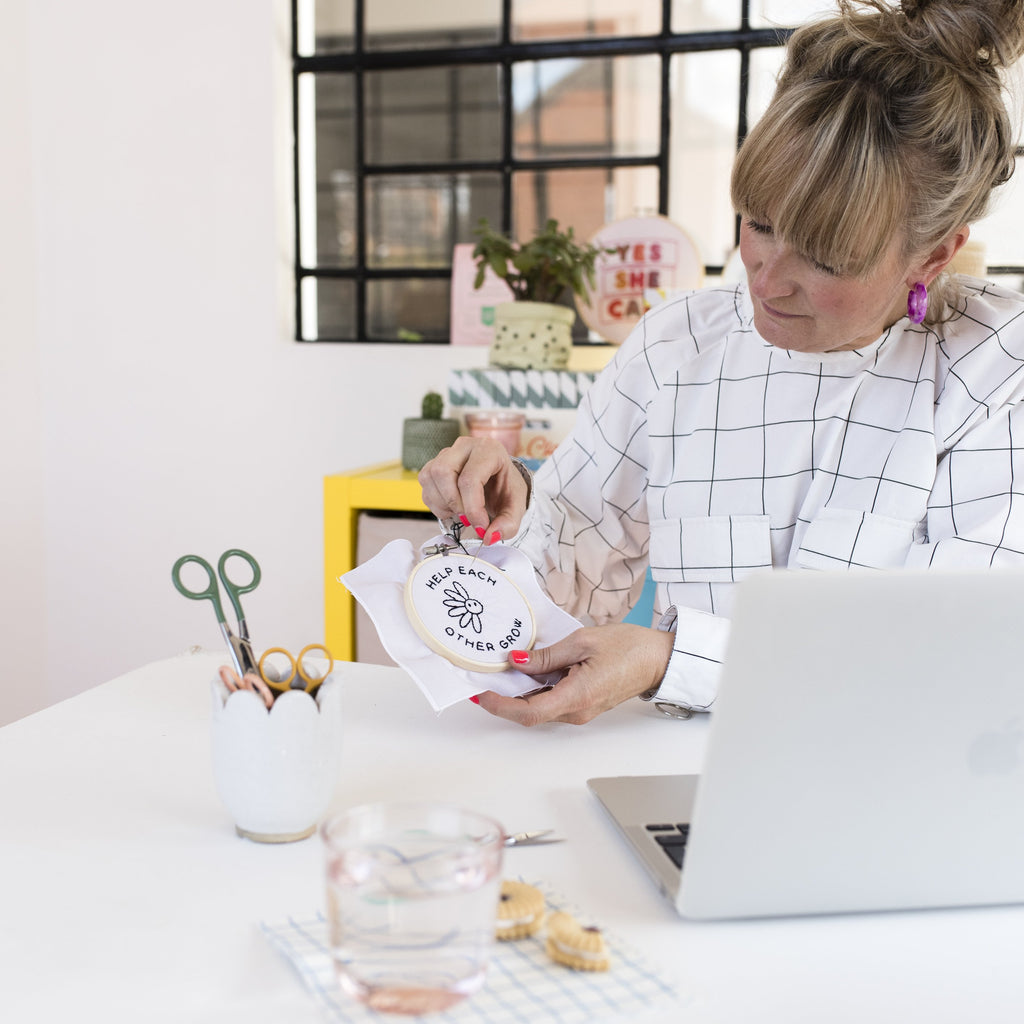 Help Each Other Grow Embroidery Hoop Kit