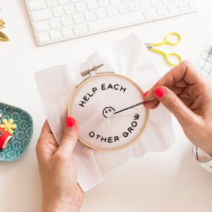 Help Each Other Grow Embroidery Hoop Kit