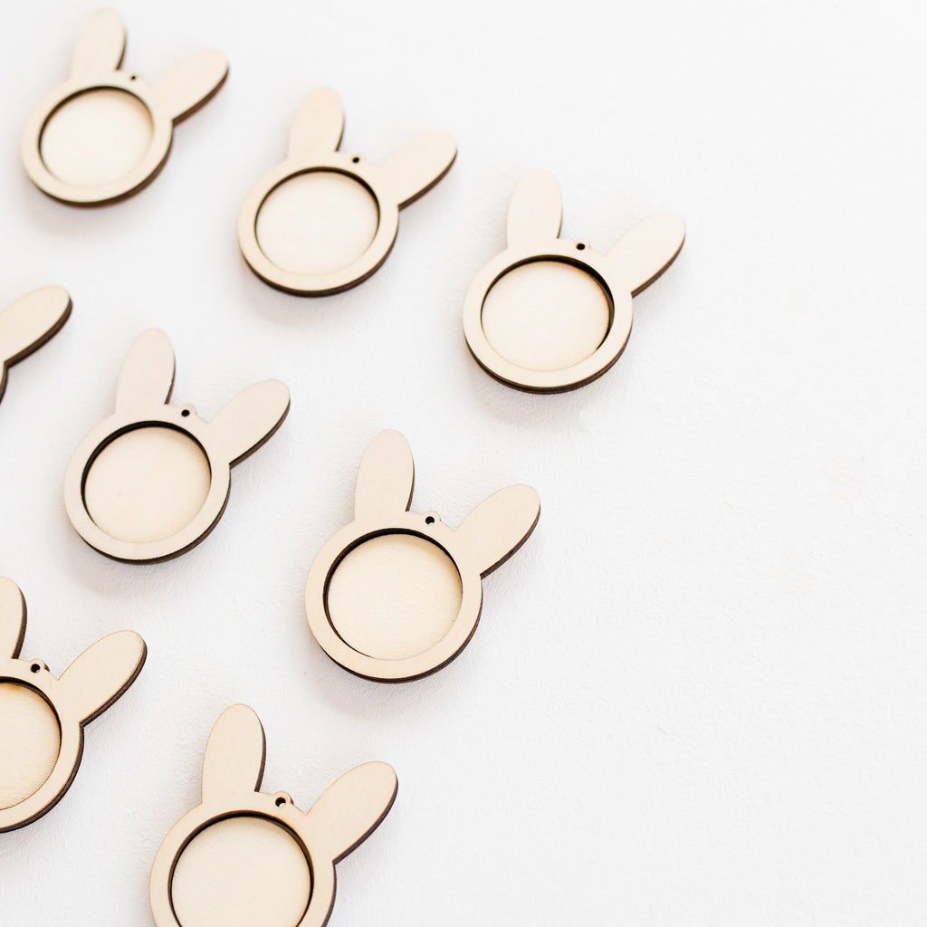 Wooden Rabbit Mini Embroidery Hoop