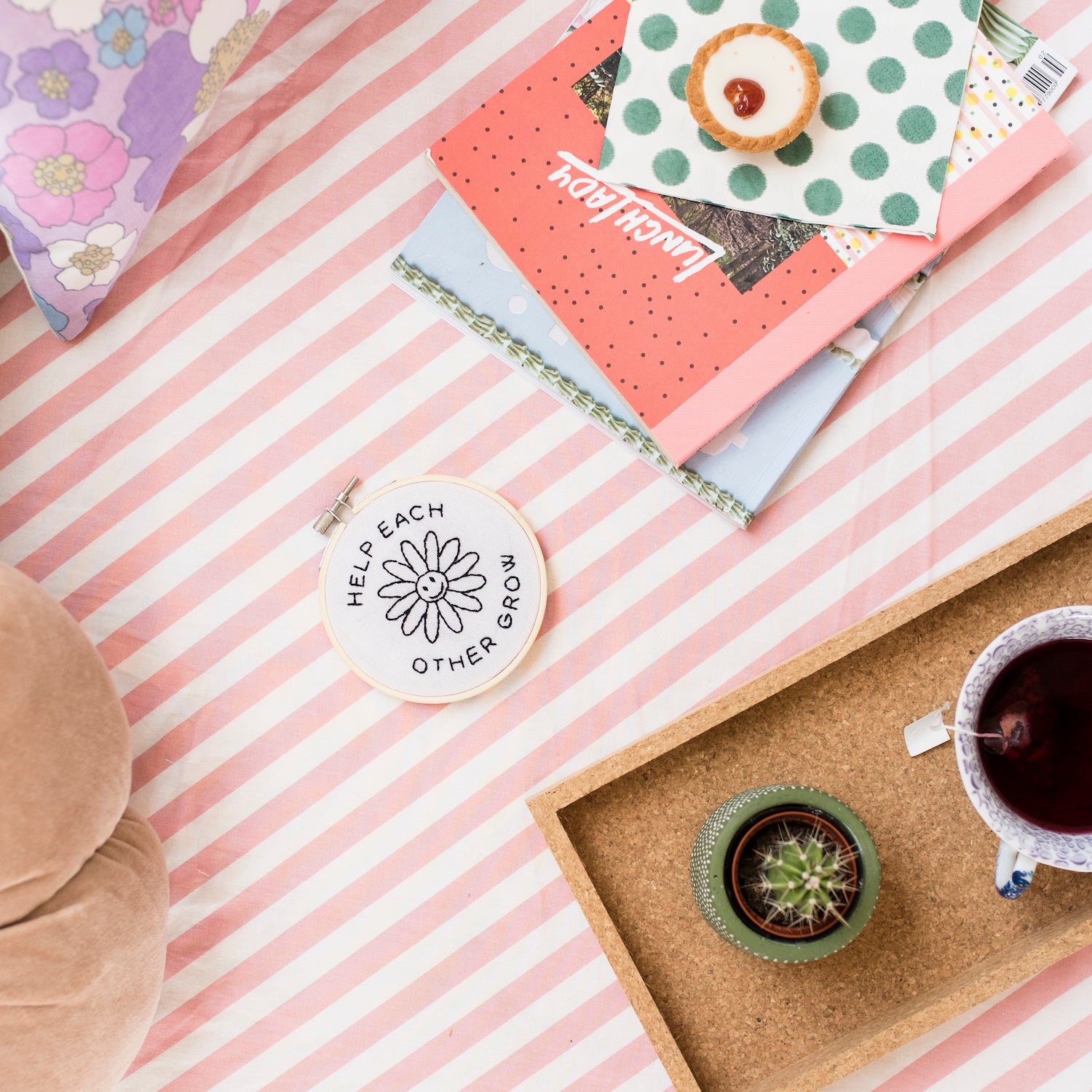 Help Each Other Grow Embroidery Hoop Kit