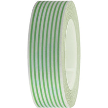 Load image into Gallery viewer, Green and White Striped Washi Tape