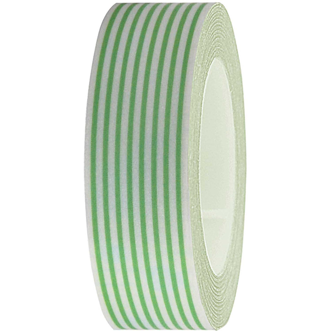 Green and White Striped Washi Tape