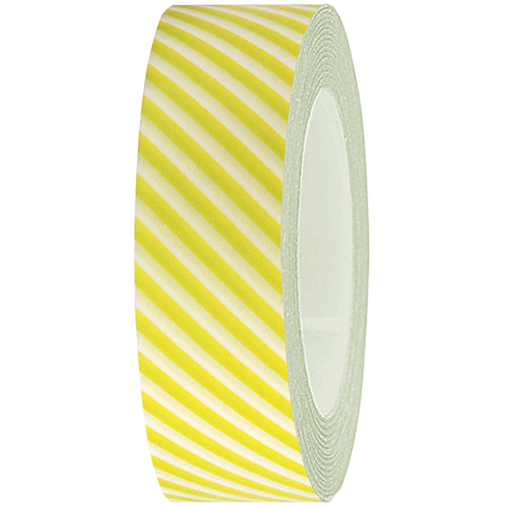 Yellow and White Striped Washi Tape