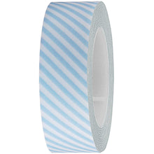 Load image into Gallery viewer, Blue and White Striped Washi Tape