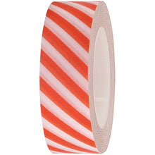 Load image into Gallery viewer, Red and White Striped Washi Tape