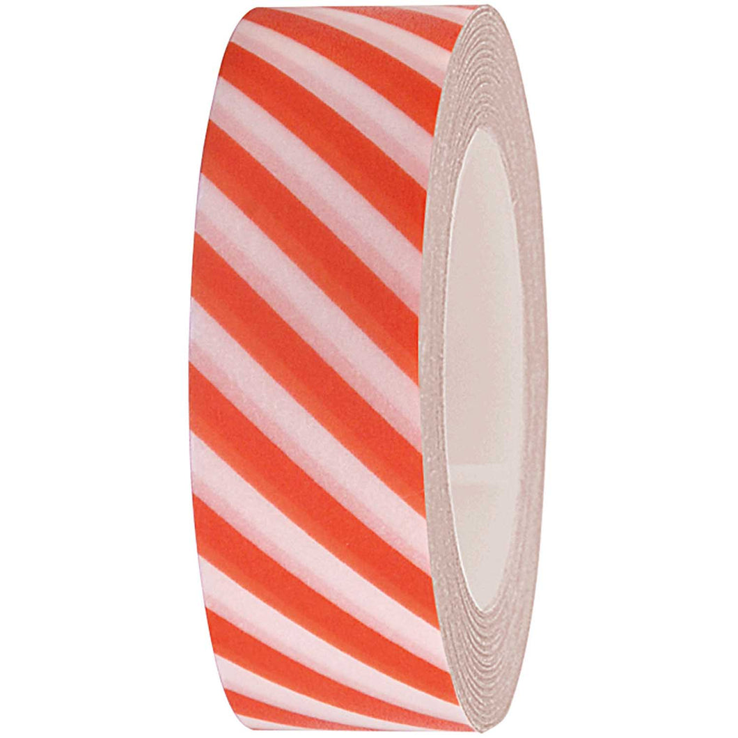 Red and White Striped Washi Tape