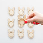 Wooden Rabbit Mini Embroidery Hoop