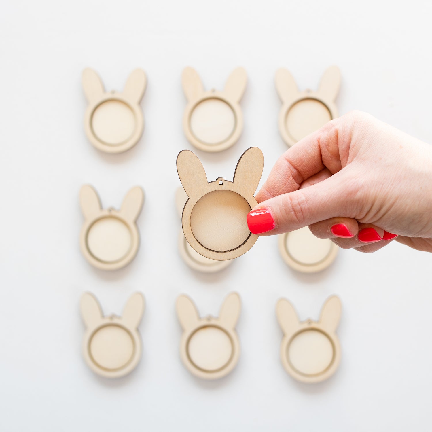 Wooden Rabbit Mini Embroidery Hoop