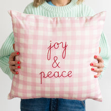 Load image into Gallery viewer, Peace Gingham Cushion Embroidery Kit