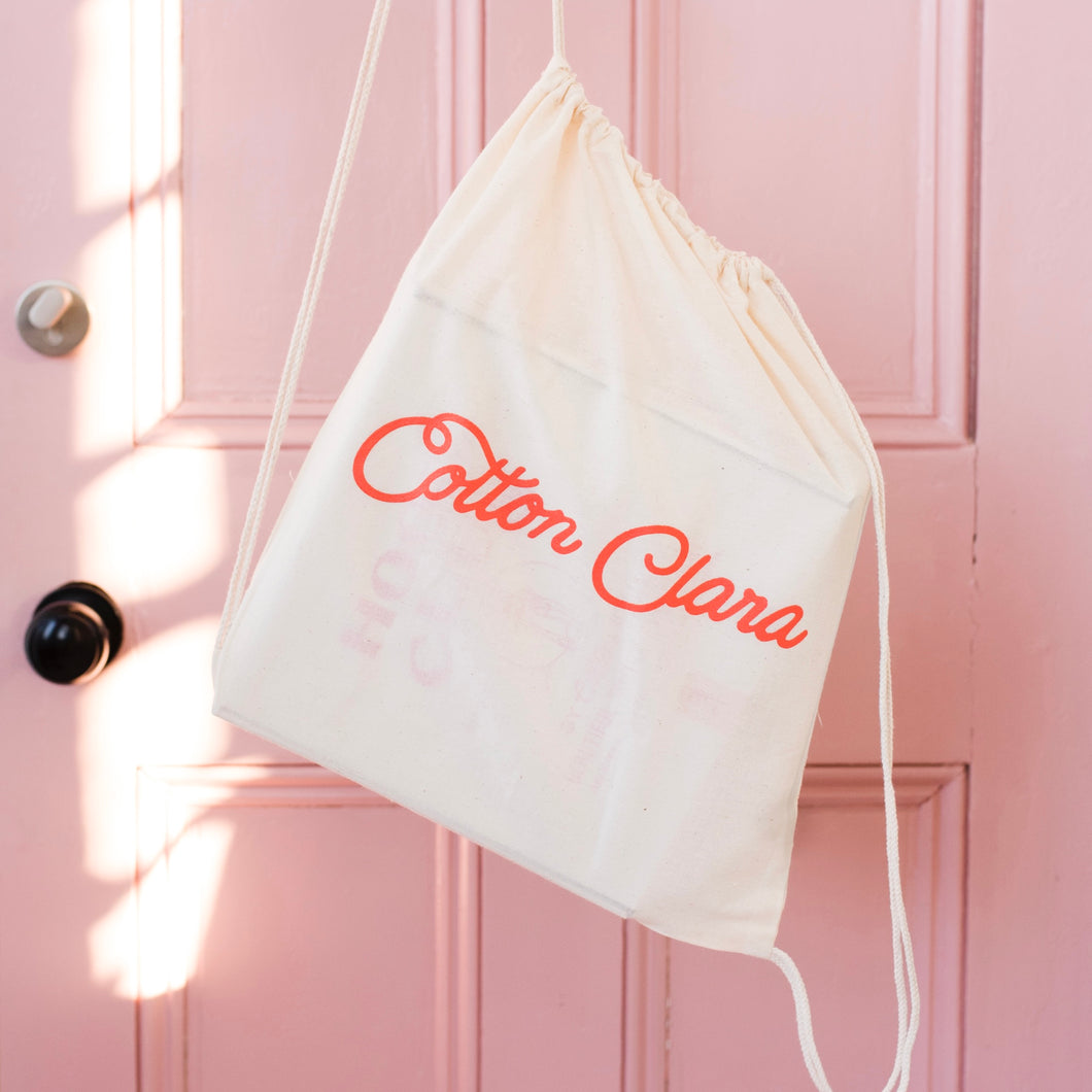 Cotton Clara Drawstring Bag