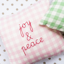 Load image into Gallery viewer, Peace Gingham Cushion Embroidery Kit
