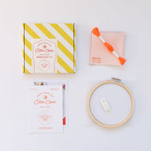 Load image into Gallery viewer, Bee Hoop Embroidery Kit pink neon