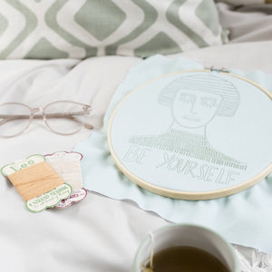 Be yourself embroidery hoop kit
