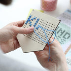 Kindness wooden board embroidery kit in blue