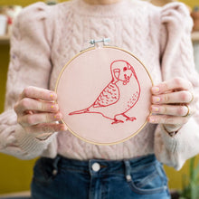 Load image into Gallery viewer, Budgerigar Embroidery Hoop Kit 2