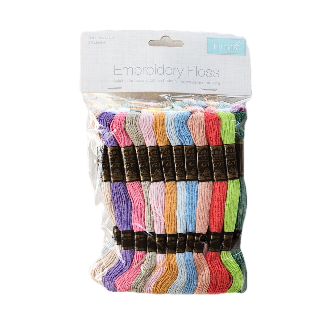 Bumper pack of embroidery threads 36 skeins 1