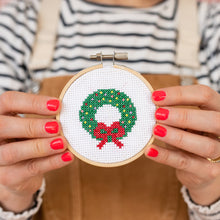 Load image into Gallery viewer, Christmas Wreath Cross Stitch Kit