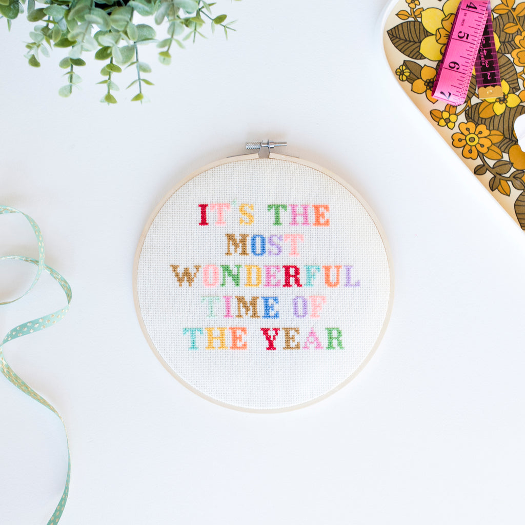 It's the Most Wonderful Time Cross Stitch Kit
