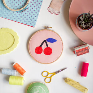 Cherry Embroidery Hoop Kit 4
