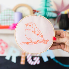 Load image into Gallery viewer, Christmas Robin Hoop Embroidery Kit 5