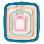220 mm Square Plastic Embroidery Hoop - Peach