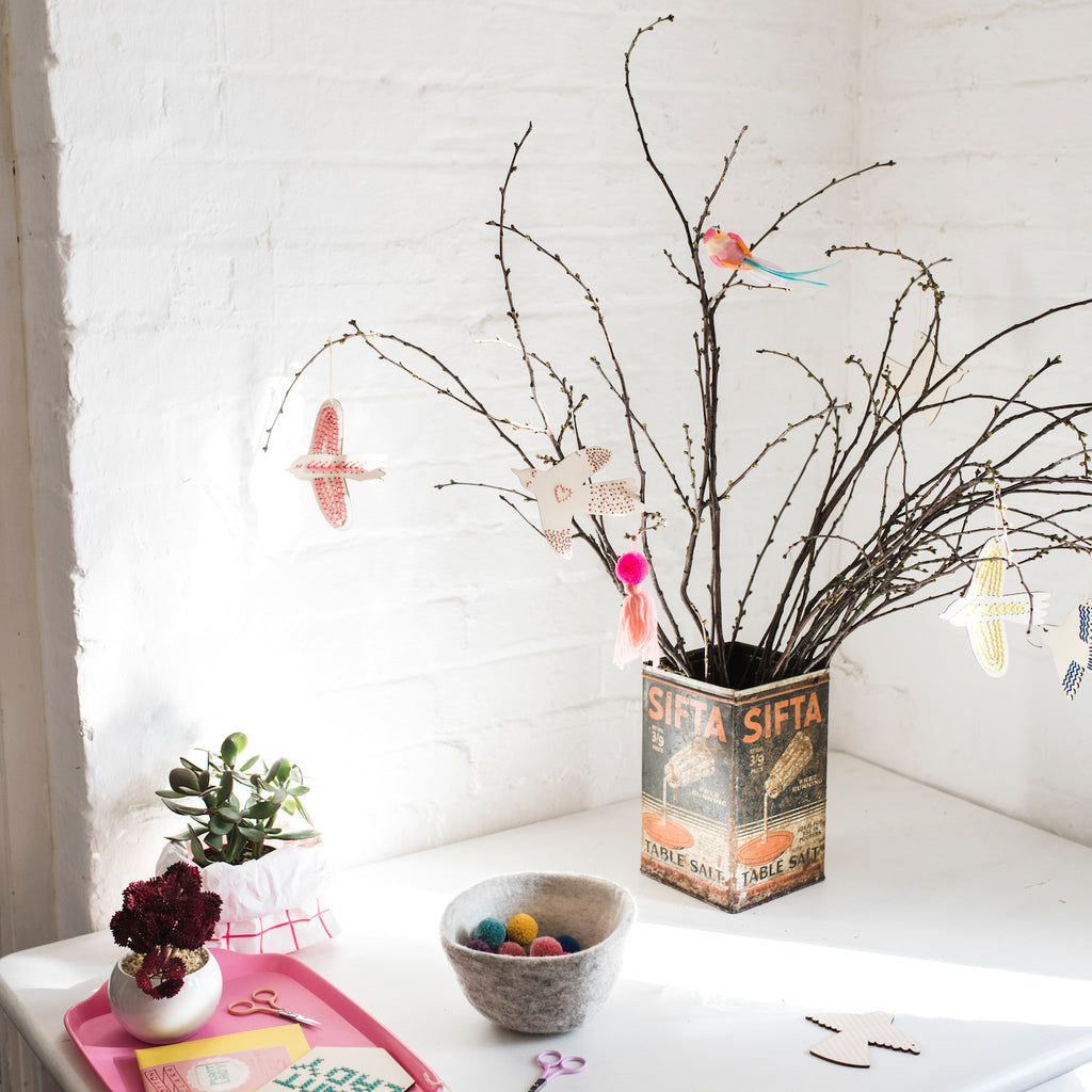 Wooden Bird Embroidery Kit