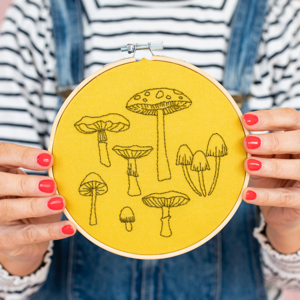 Mushroom/ Fungi Embroidery Hoop Kit