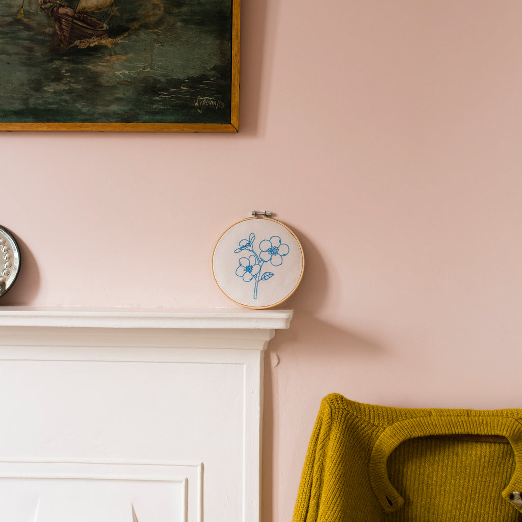 Forget Me Not Embroidery Hoop Kit