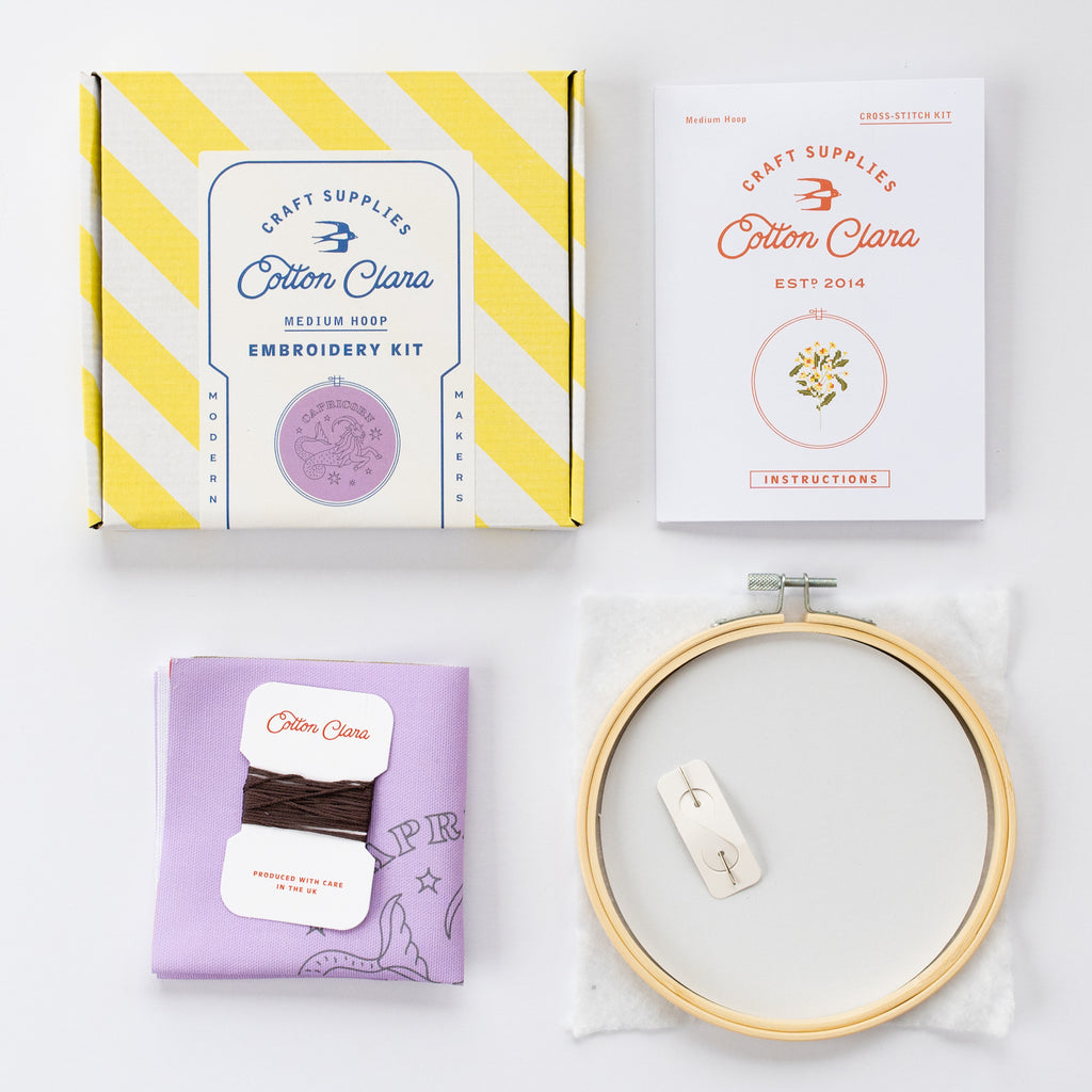 Capricorn Embroidery Hoop Kit