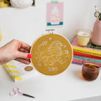 Leo Embroidery Hoop Kit