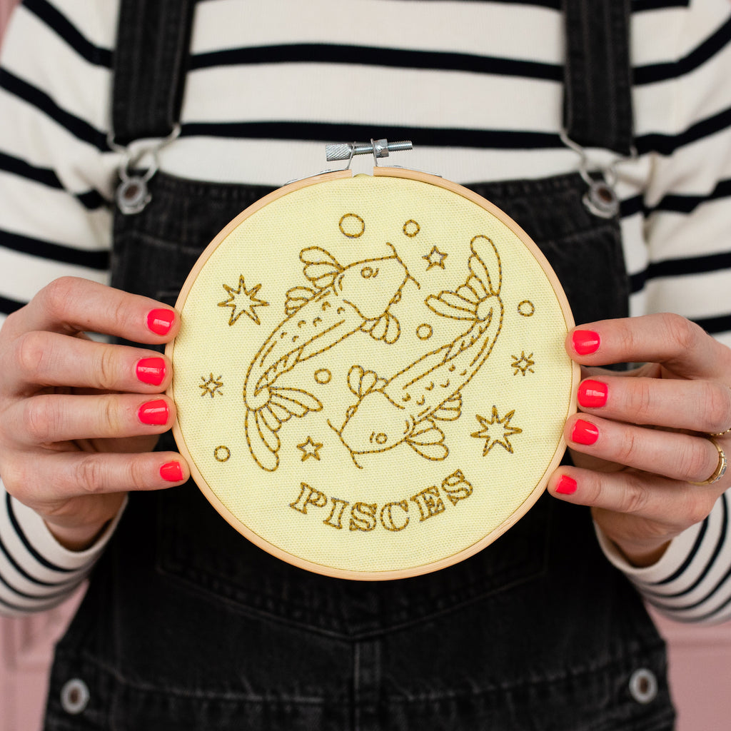 Pisces Embroidery Hoop Kit