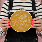 Leo Embroidery Hoop Kit