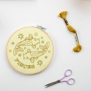 Pisces Embroidery Hoop Kit